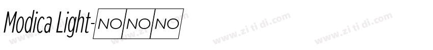 Modica Light字体转换